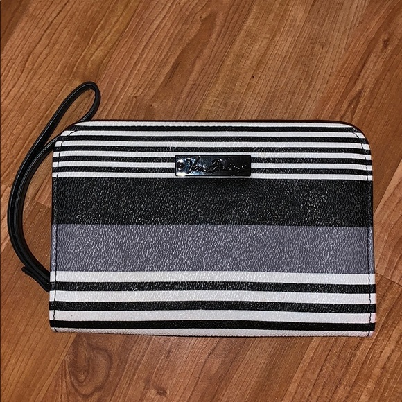 Vera Bradley Handbags - Vera Bradley | Striped Leather Wristlet